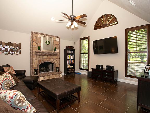 Family room with fireplace