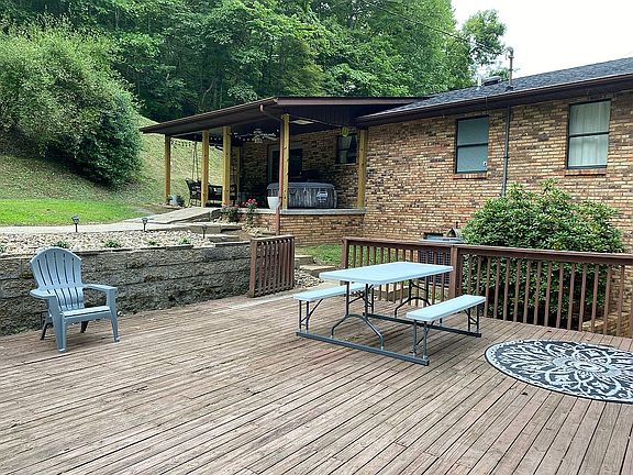View of back porch from deck