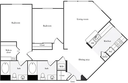 Floor plan 2 Bedrooms C