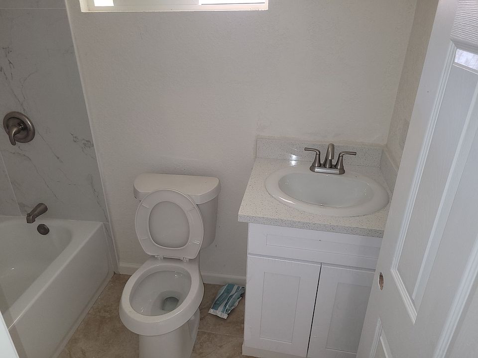 New toilet and sink! Bathroom completely remodeled.