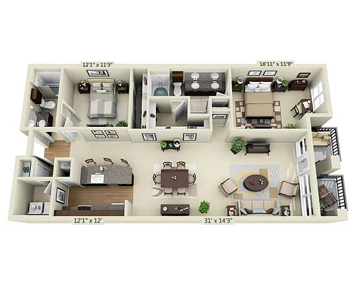 Floor plan Aqua - Positano