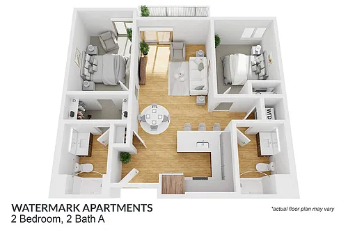 Floor plan 2 Bedroom, 2 Bath