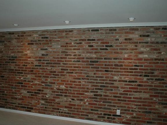 brick living area