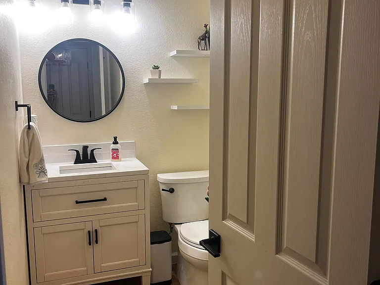 Half bath on main living floor.