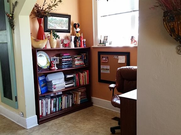 breakfast nook turned office