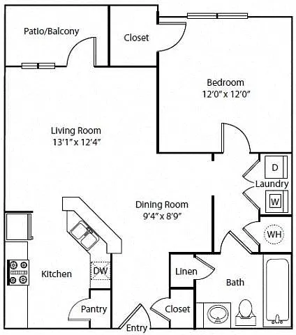 Floor plan 1B Renovation 3
