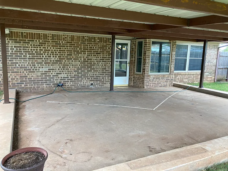 Large covered patio