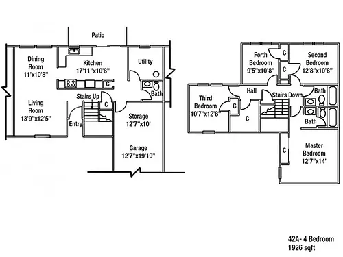 Floor plan JNCO 4 bed