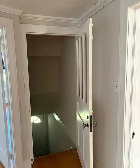 Hallway / Front Upstairs Staircase from Front Porch