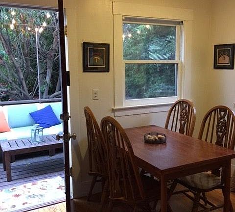 Dining nook with table