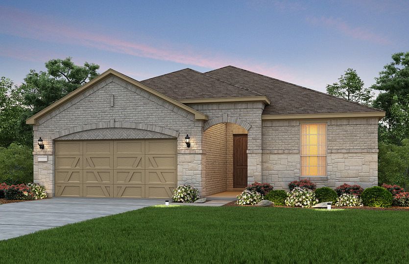 Exterior C, the Summerwood with 2-car garage with storage