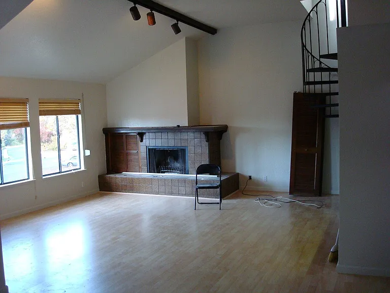 living area on upper level