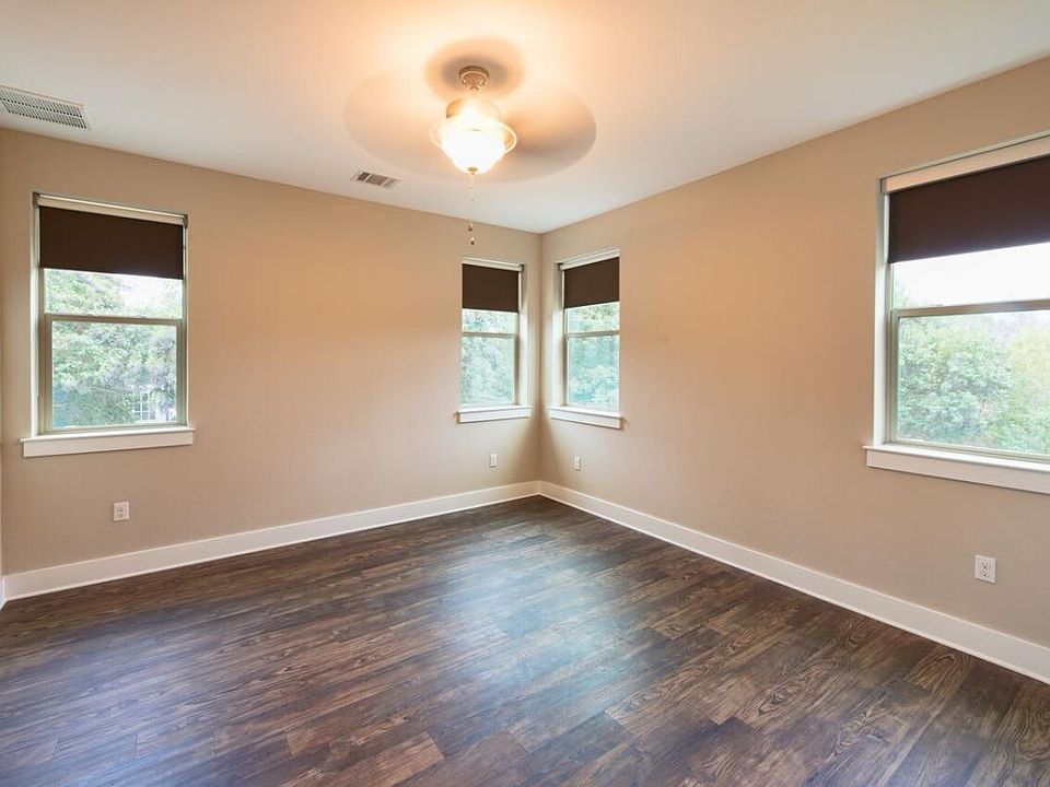 Spacious bedroom with black out shades
