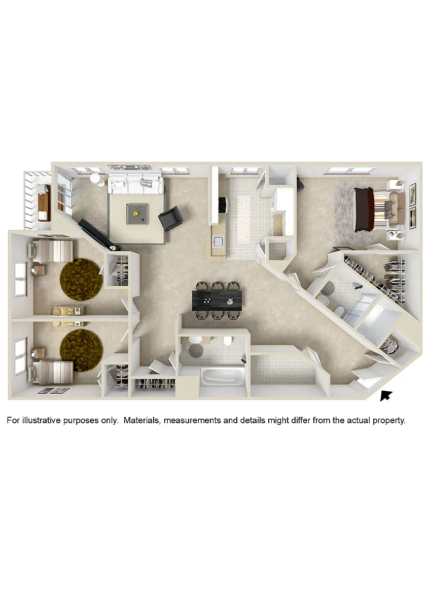 Floor plan Three Bedroom