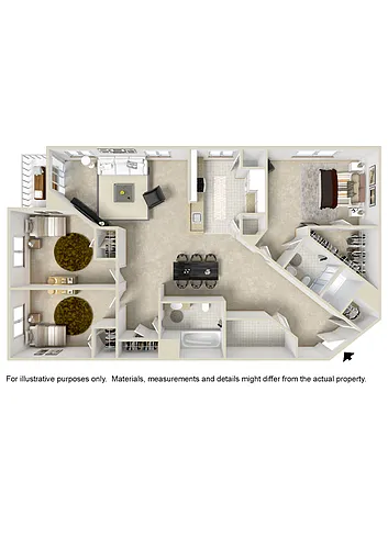 Floor plan Three Bedroom