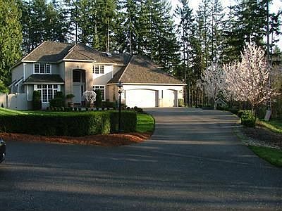 Driving up to the home.