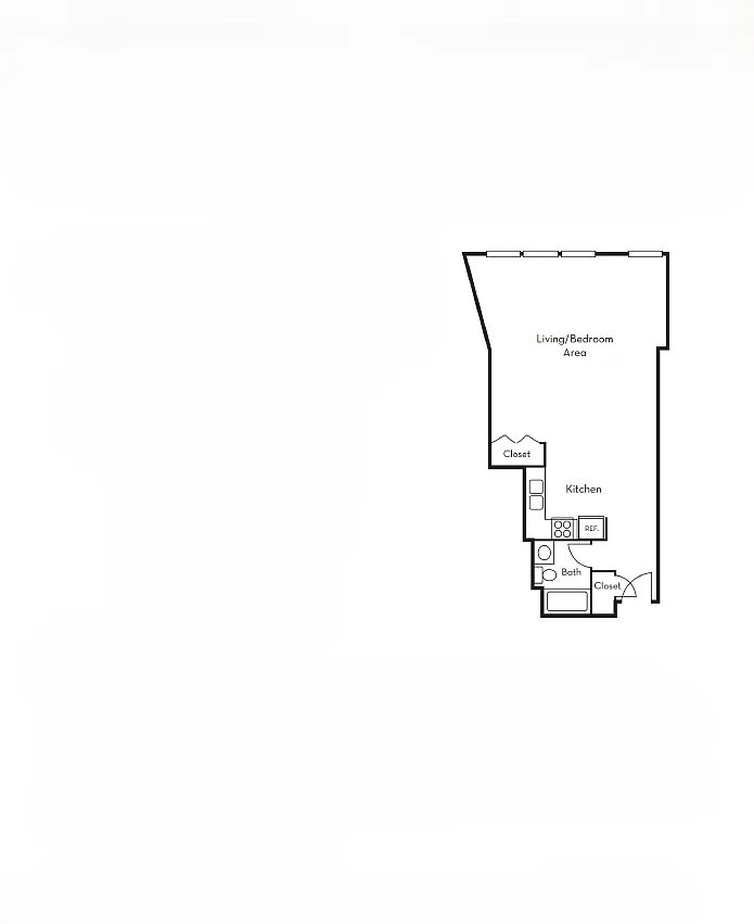 Floor plan Broadway Studio B