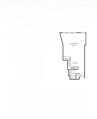 Floor plan Broadway Studio B