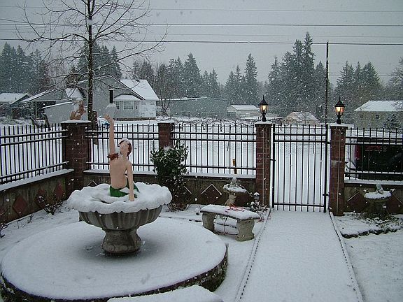 decorated iron fence