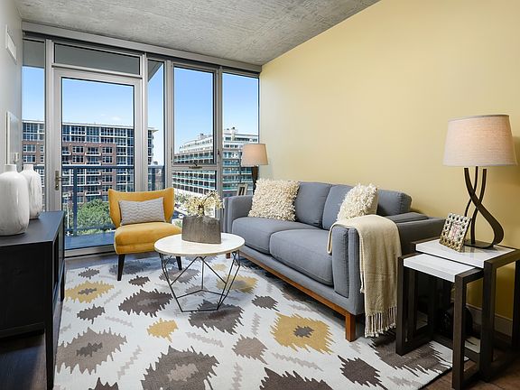 Gateway West Loop Living with Accent Wall