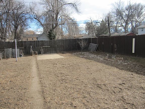 Fenced backyard