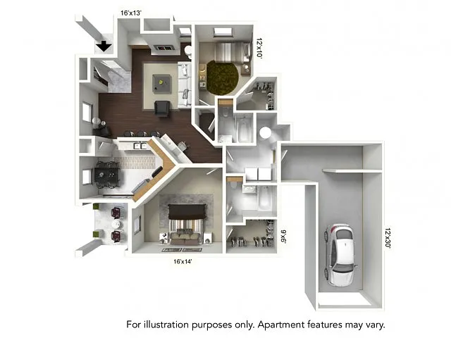 Floor plan C1 Plan with Garage*