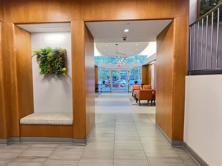 Condo lobby leading to front door