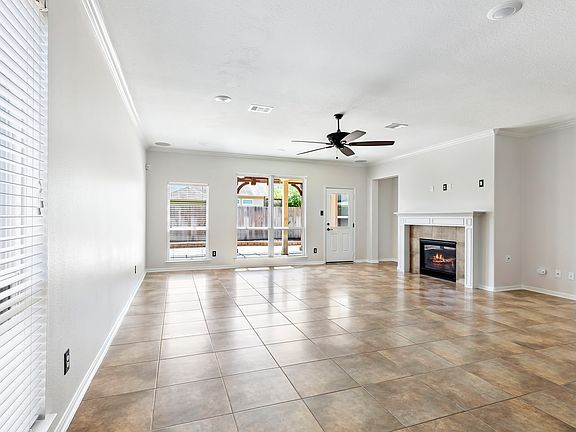 Large living room with a fireplace