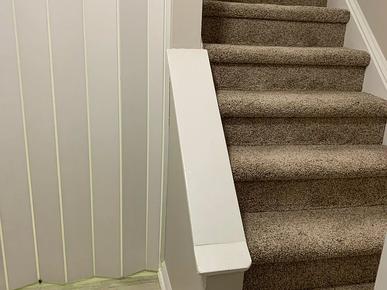 Good example of color schemes: AGREEABLE GREY walls, new carpet, high-gloss white, luxury vinyl plank flooring newly installed on lower floor. Good place for the kids and dog to play!! Good floor to setup hobby or exercise equipment.