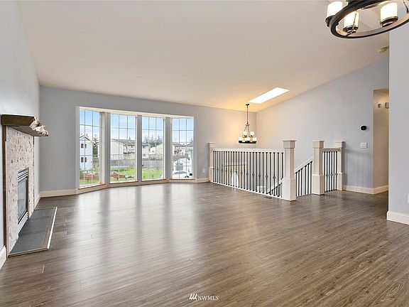 New luxury vinyl plank floors throughout the upper living space.