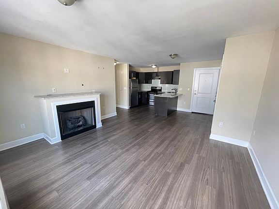 Living area with fireplace