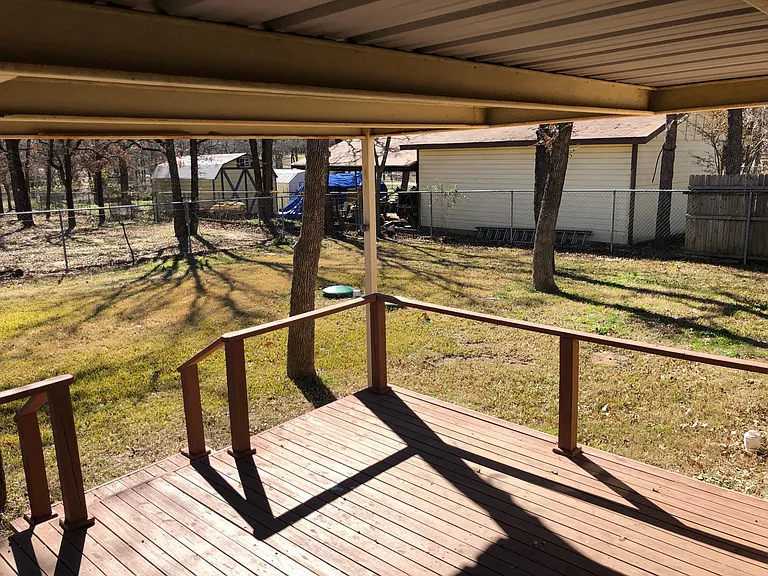 Nice covered deck for relaxing outside!