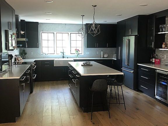 Large kitchen with island