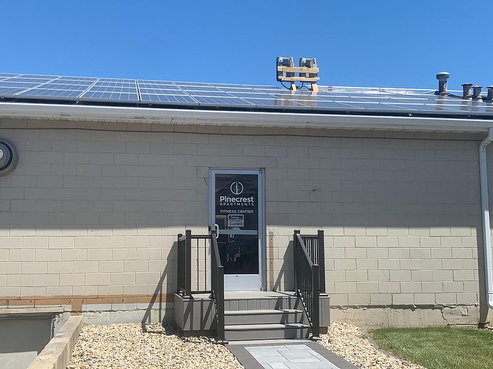 Fitness center with solar panels