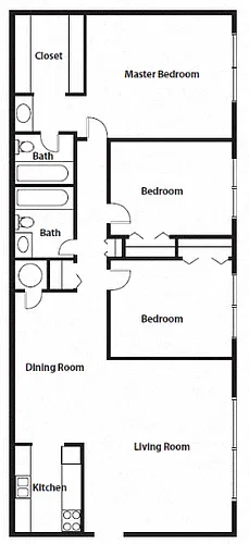 Floor plan 3br/2bath