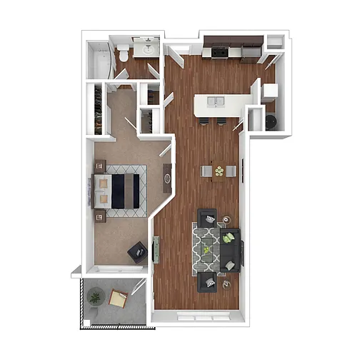 Floor plan Toscana Apartment Homes Phase I Urban Large One Be