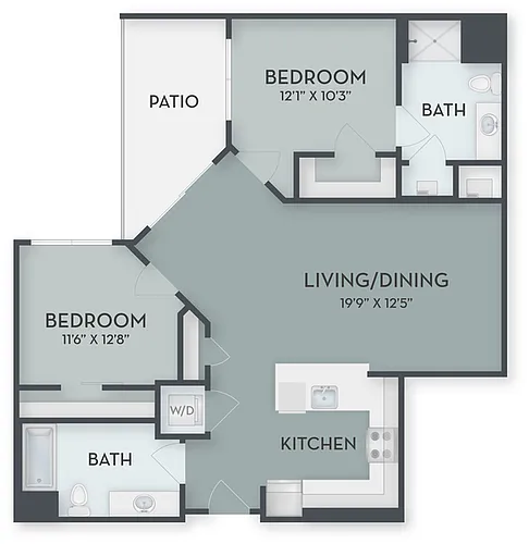 Floor plan Two Bedroom B5-Workforce**
