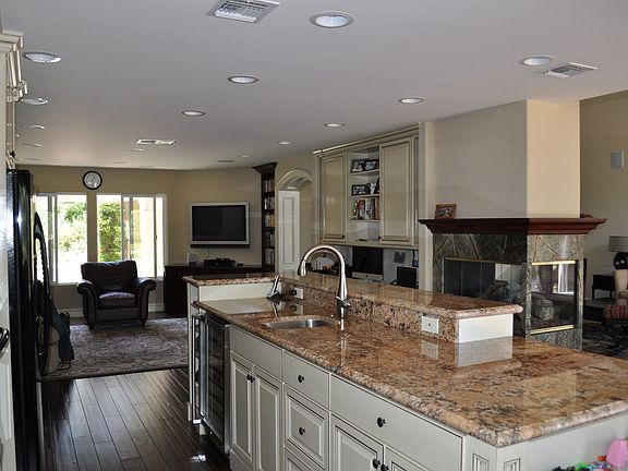 Granite island with vegetable sink