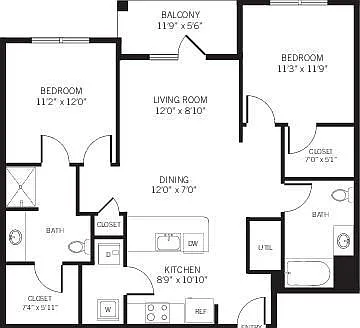 B1 floor plan The Brio at The Boulevard