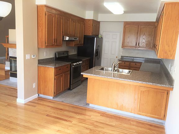 Granite countertops and stainless steel appliances