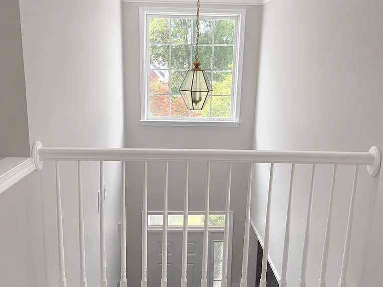 View from loft to foyer