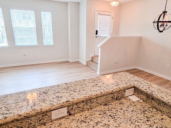 View from kitchen to living area