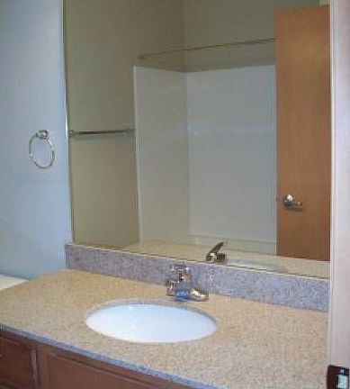 Bathroom with granite cou