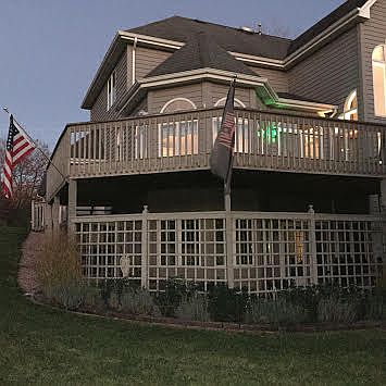 back view on 1 acre lot