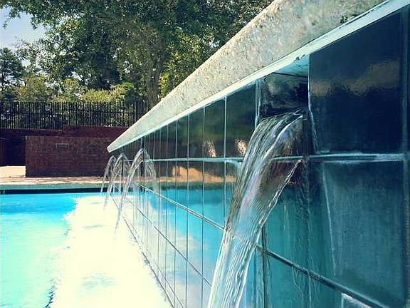 Waterfalls & the pool