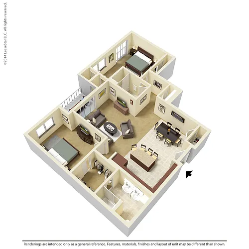 Floor plan 2 Bedroom - B5