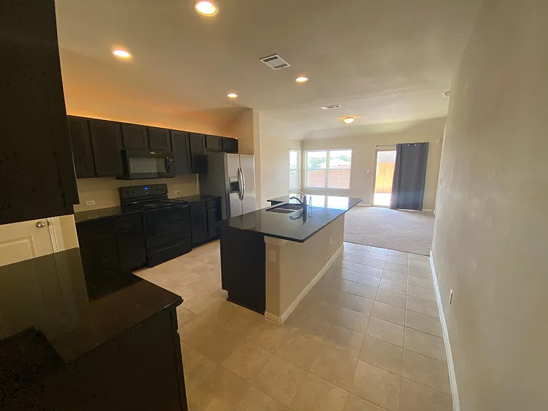 Kitchen with granite countertops