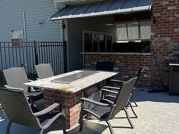 Custom built fire pit table