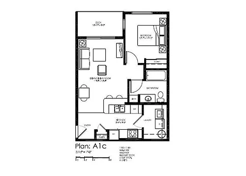 Floor plan 1B1B