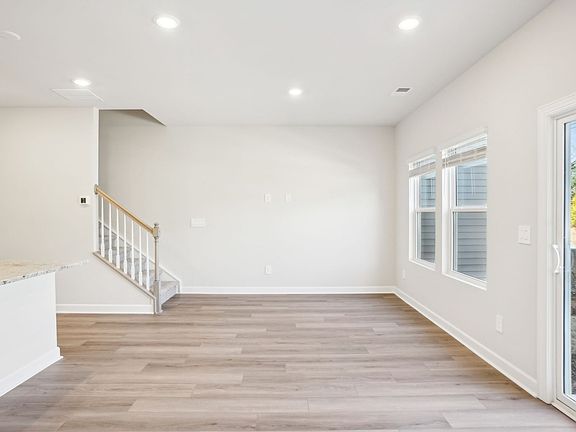 The great room offers an abundance of natural light.